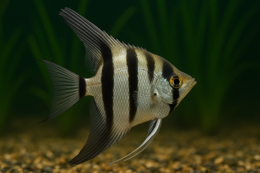 Zebra Angelfish - Bold Bar Pattern Pterophyllum scalare (Freshwater Angelfish)